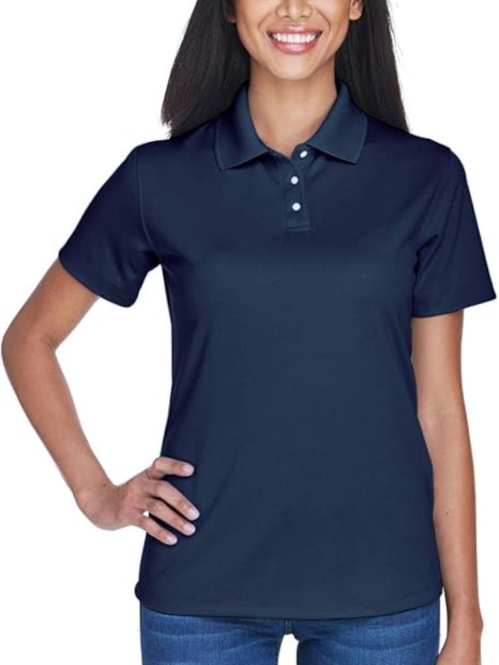 Ultraclub Women’s Navy Performance Polo NEW